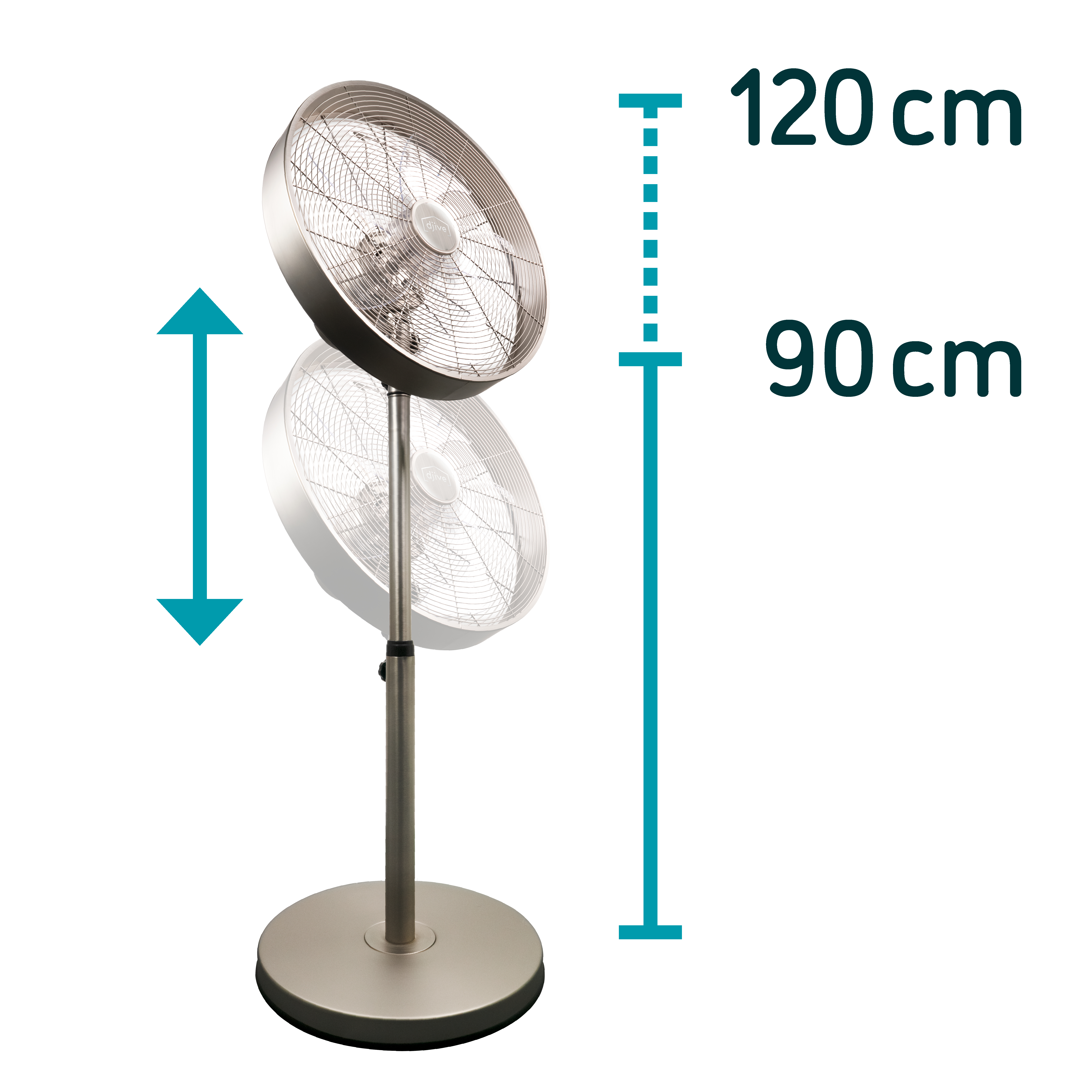 (50 Classic DJIVE 120 Standventilator Warm Silver Flowmate Watt)