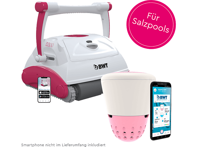 BWT BWT Poolroboter D300 Plus Salz Poolroboter inkl Manager Pearl Water