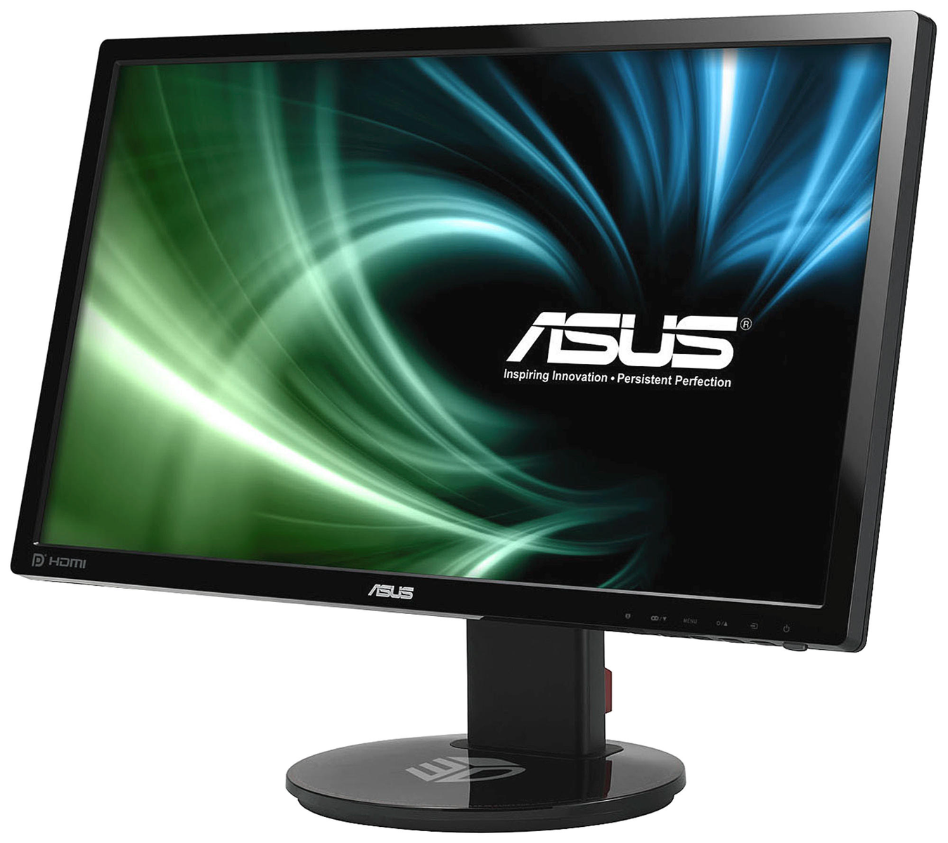 Monitor gaming - 4716659325178 ASUS, 24 ", HD, 1 ms, 1x HDMI / 1x DisplayPort, 1x Dual-link DVI-D (soporte NVIDIA 3D Vision) / 1x Entrada de audio de PC 3.5mm Mini-Jack, 1x Entrada de audio AV HDMI / 1x DisplayPort / 1x Salida auricular 3.5mm Mini-Jack (HDMI y DisplayPort)., Negro