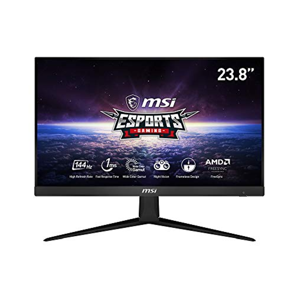 Monitor gaming - 9S6-3EA21T-001 MSI, 23,8 ", Full-HD, 1 ms, 1x DP (1.2a) 2x HDMI (1.4b), Negro