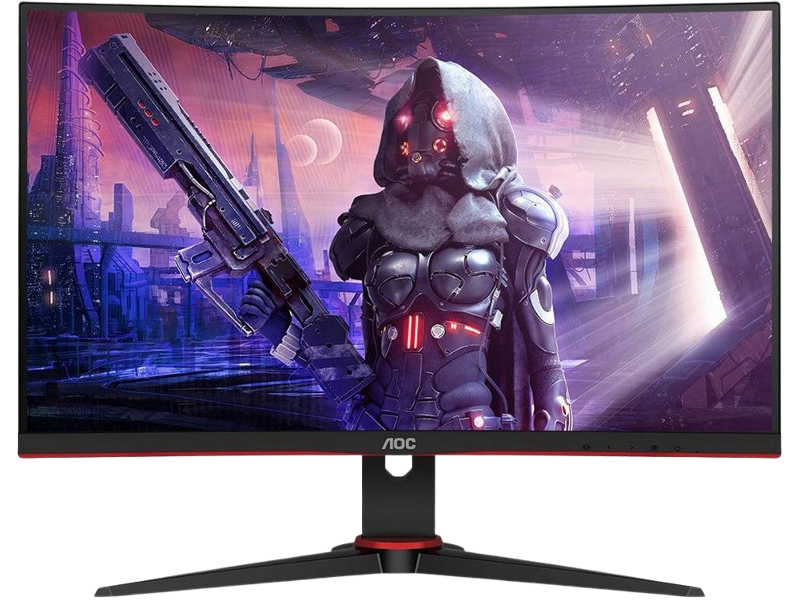 Monitor gaming - C27G2AE/BK AOC, 27 ", Full-HD, 1 ms, HDMI 2.0 x 2, VGA, DisplayPort 1.4x1, Entrada de línea, Jack de 3,5 mm, Negro y Rojo