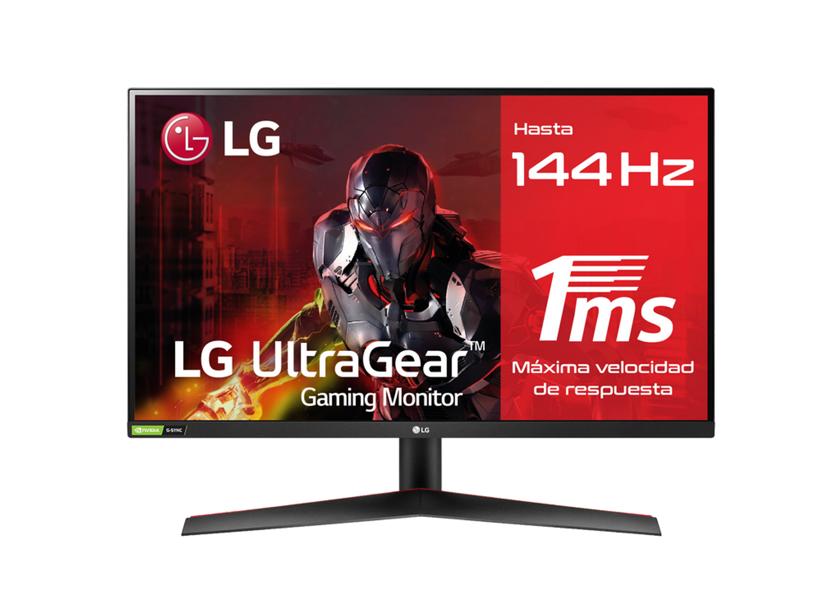 Monitor gaming - 8806091068699 LG, 27 ", Full-HD, 1 ms, HDMI x2, DisplayPort x1, Salida para Auriculares 1x, Negro