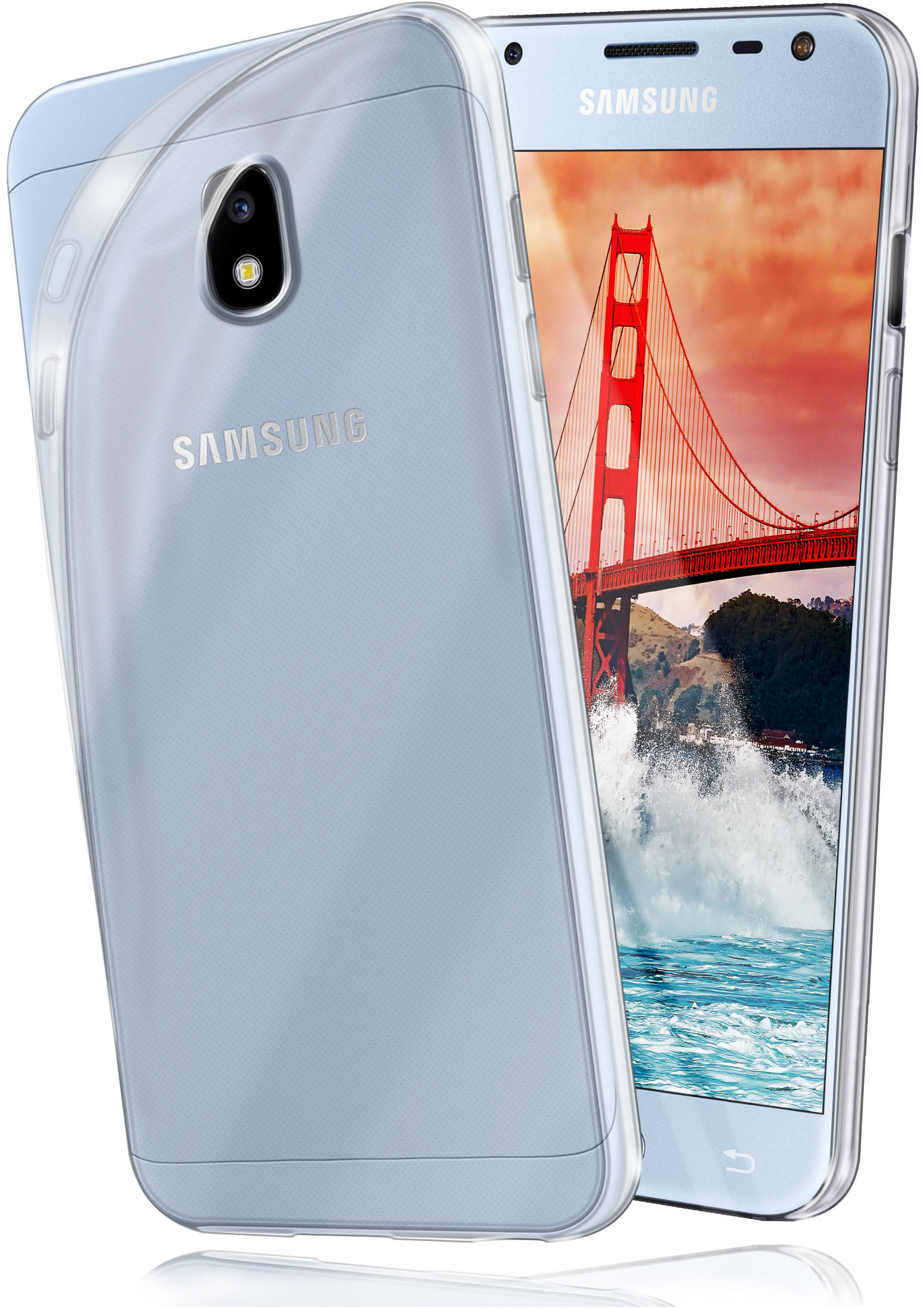 Case, J5 Aero Crystal-Clear Galaxy Backcover, Samsung, (2017), MOEX