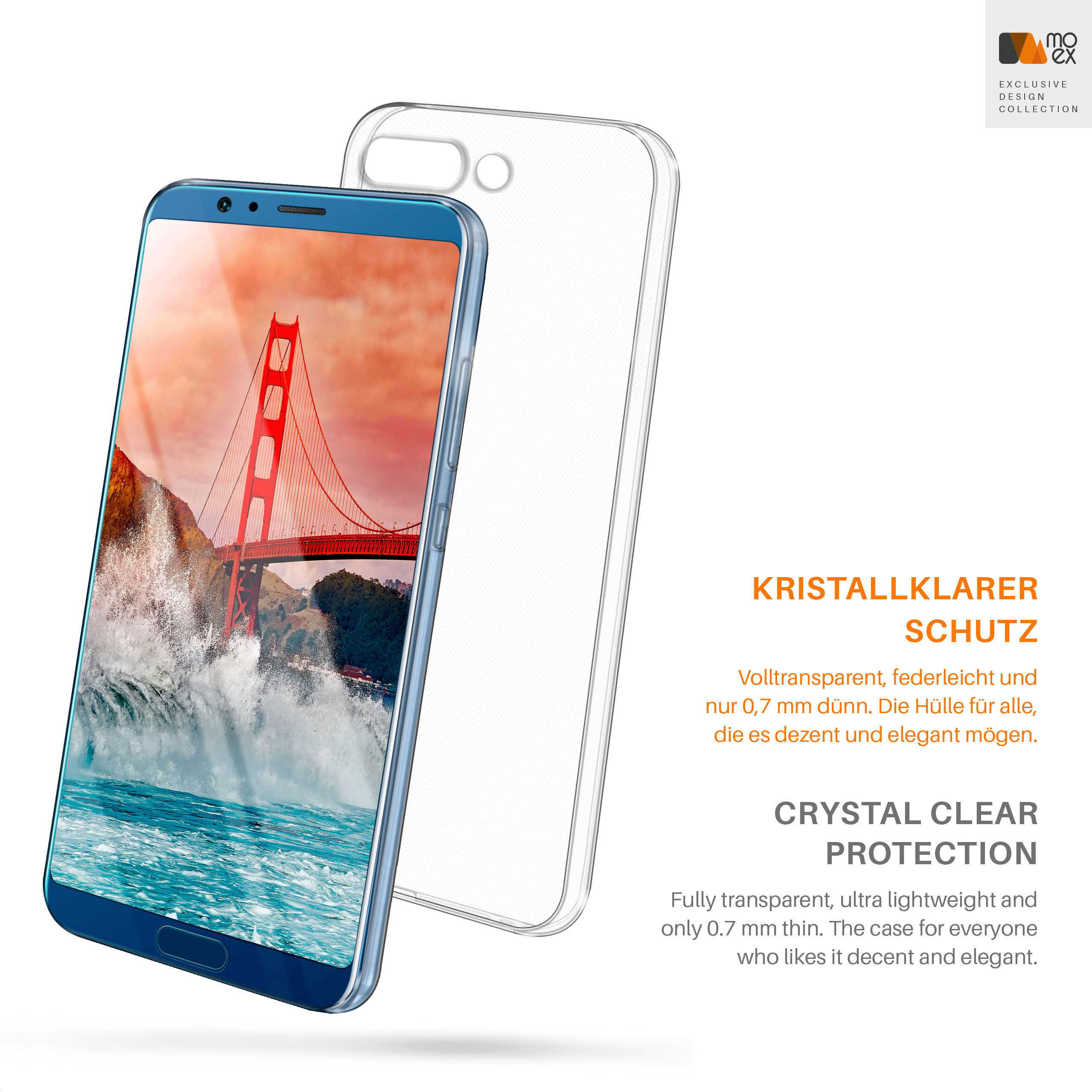 Crystal-Clear Backcover, Huawei, Aero 10, View Case, Honor MOEX