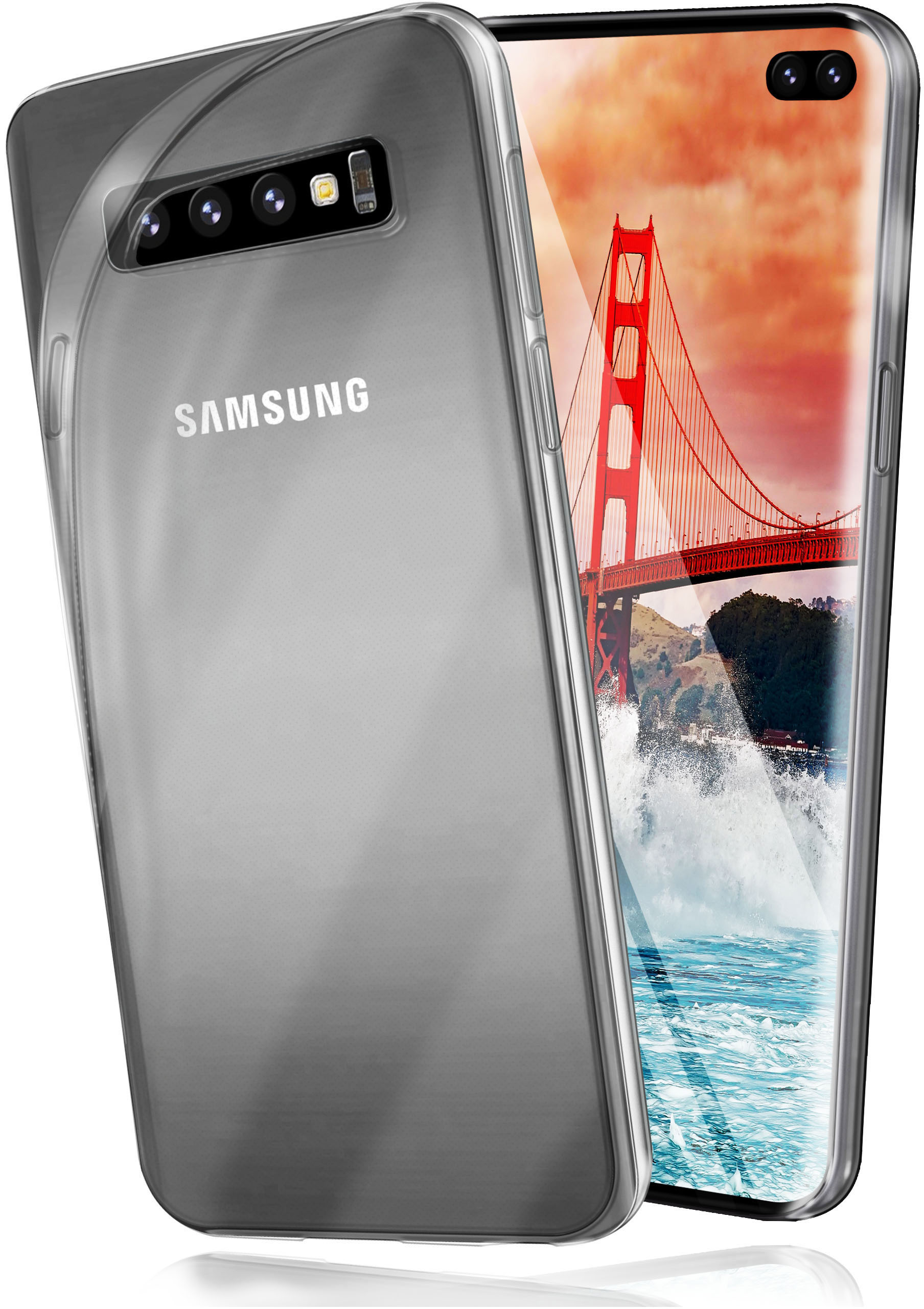 MOEX Galaxy Backcover, S10 Samsung, Crystal-Clear Case, Plus, Aero