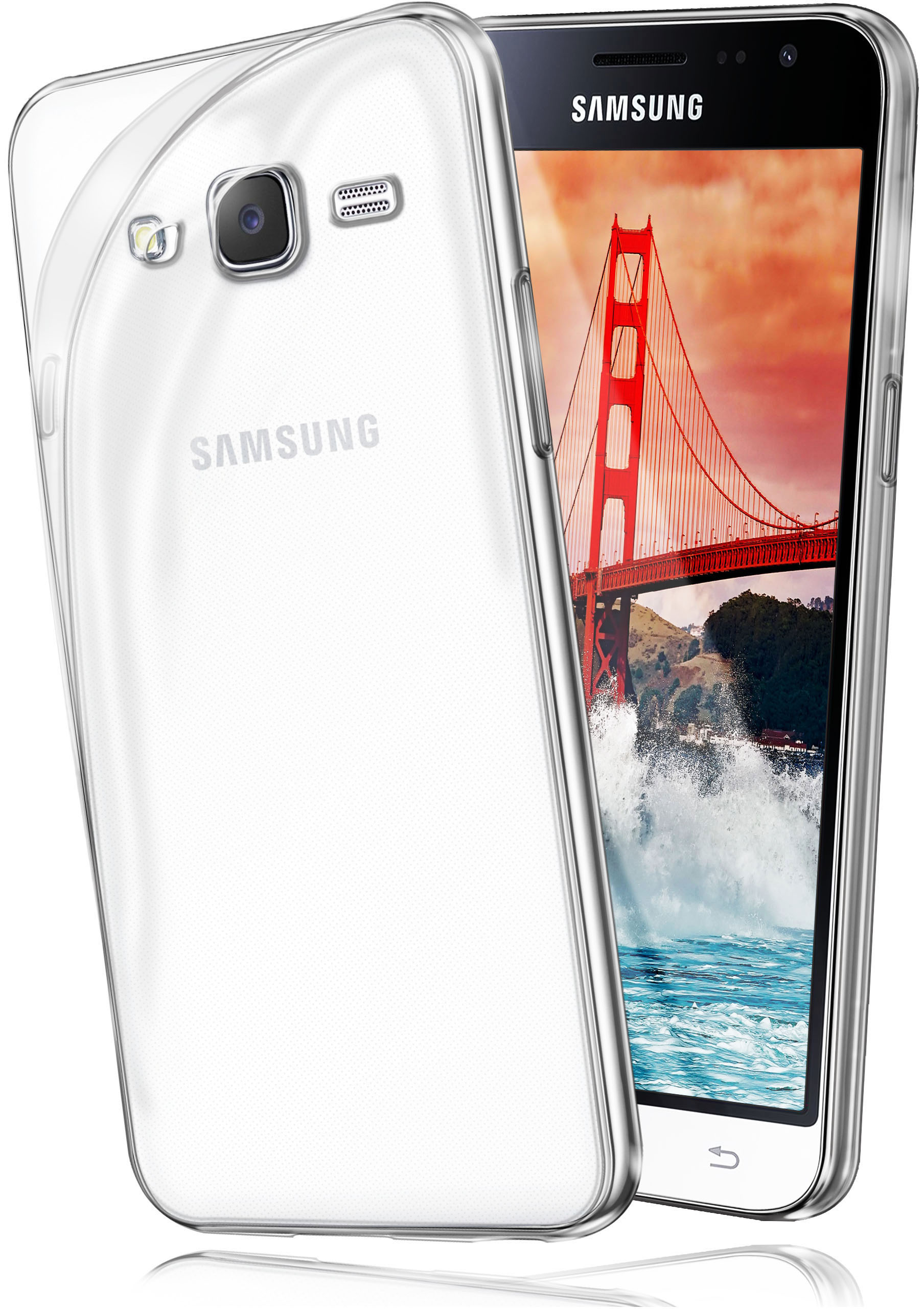 Case, J3 Samsung, (2016), Backcover, MOEX Galaxy Crystal-Clear Aero