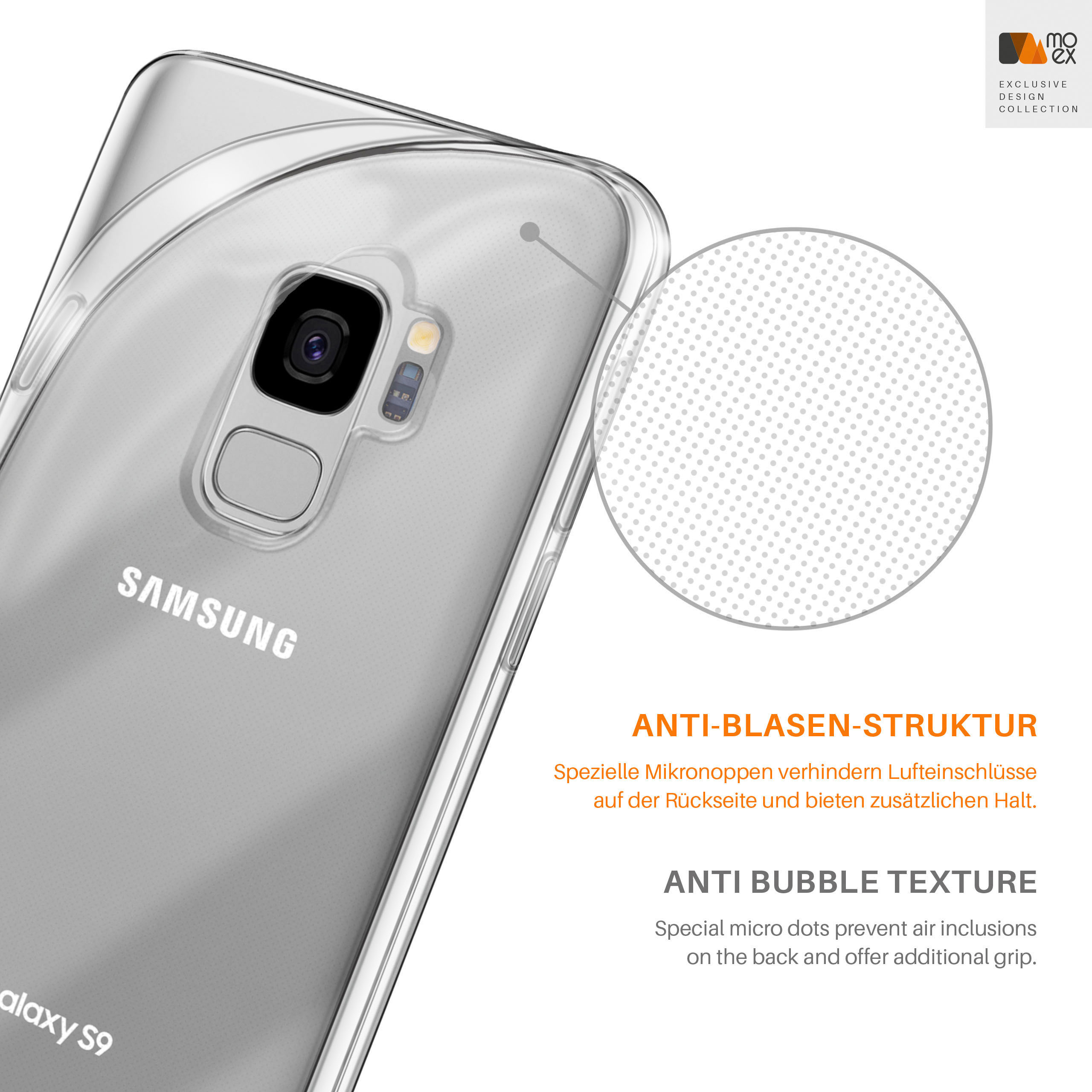 MOEX Aero Galaxy Backcover, Samsung, Case, Crystal-Clear S9