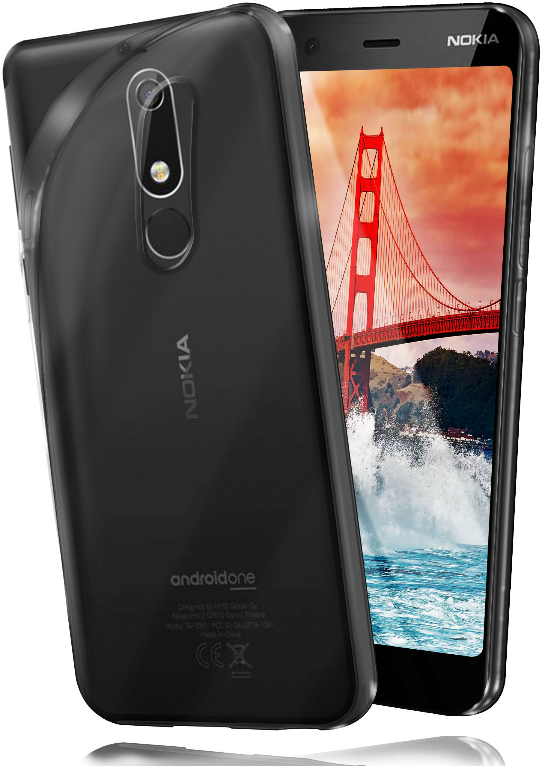 Nokia, 5.1, Backcover, Crystal-Clear Aero MOEX Case,