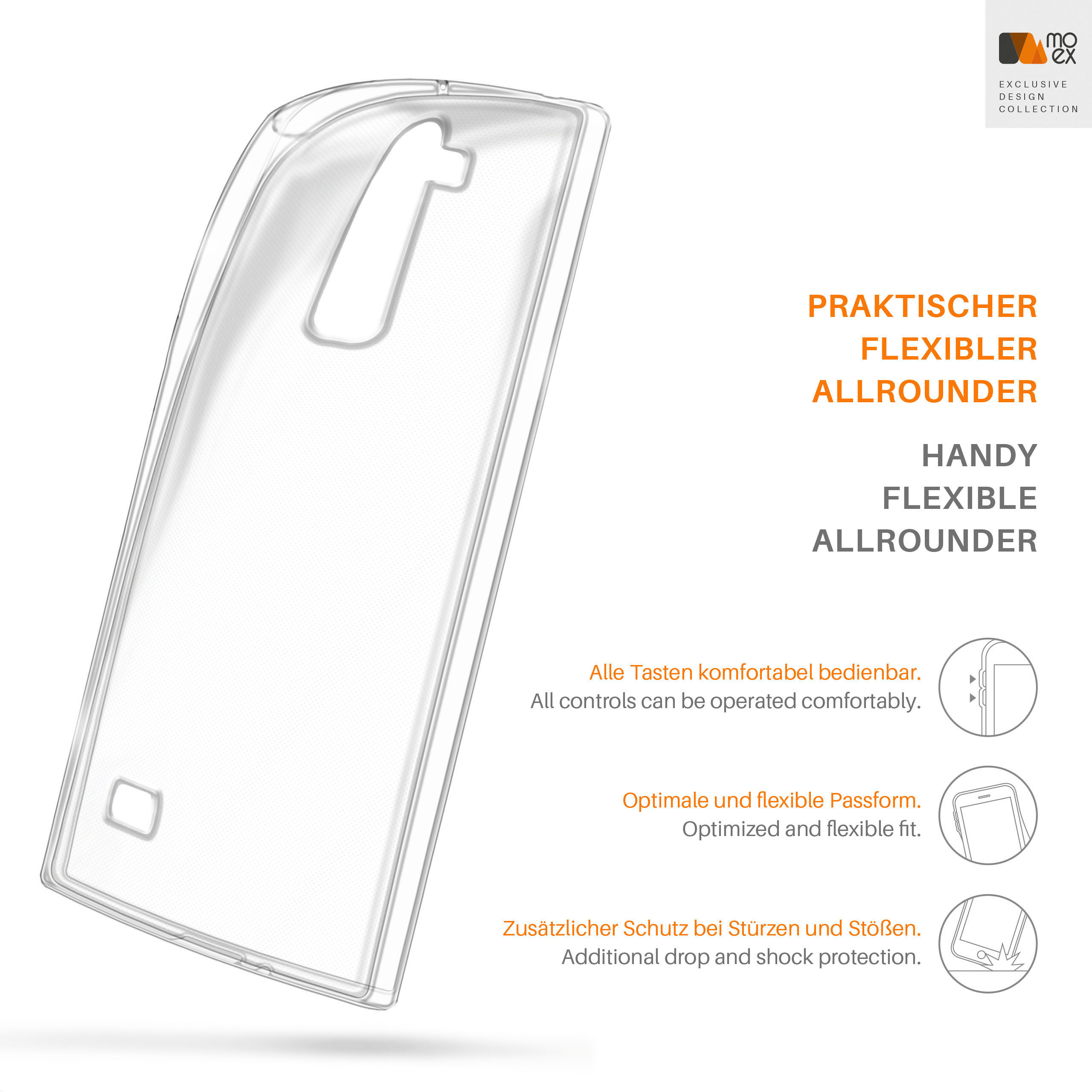 MOEX Aero Case, LG, Crystal-Clear Backcover, Magna, G4c 