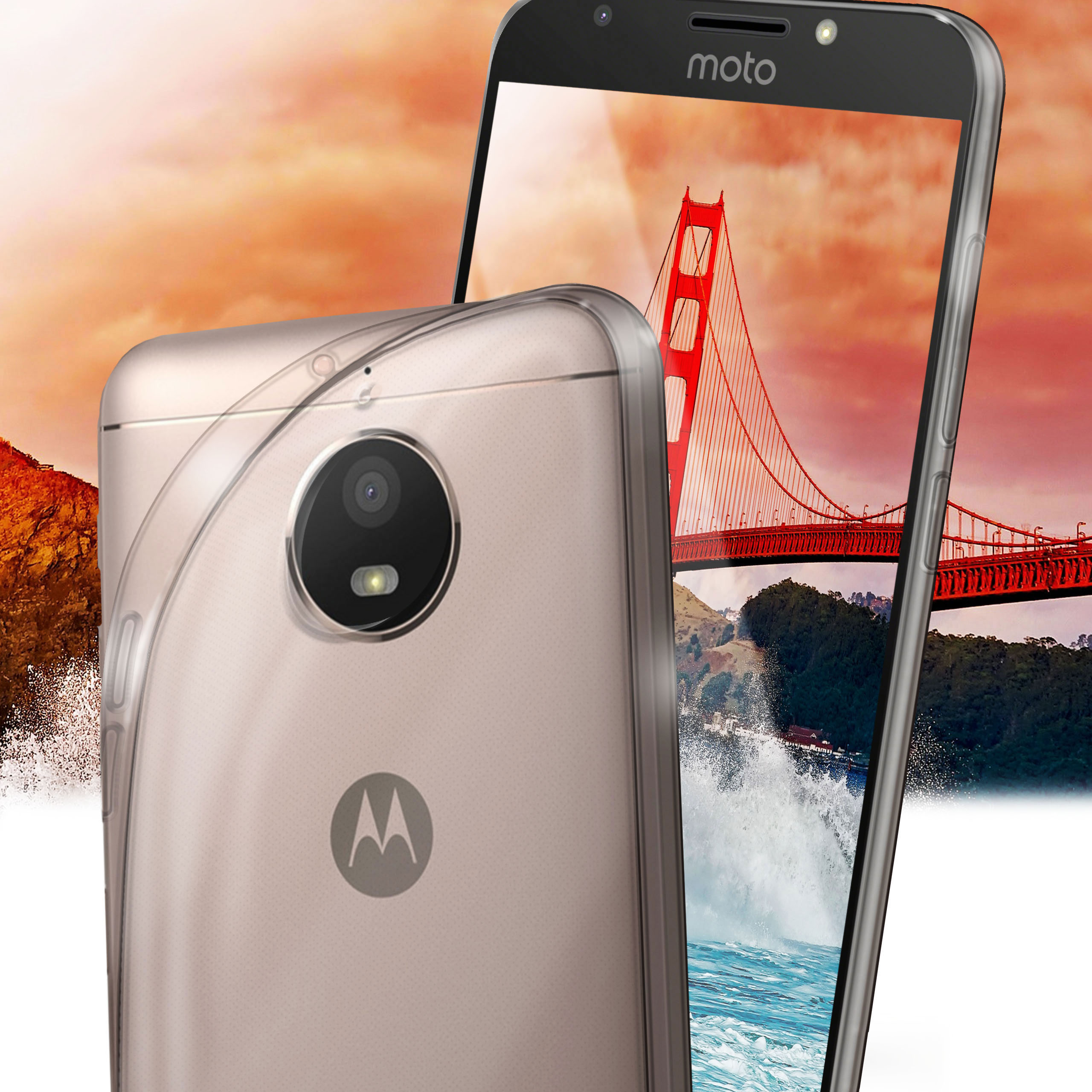 MOEX Motorola, Backcover, E4 Case, Crystal-Clear Plus, Aero Moto