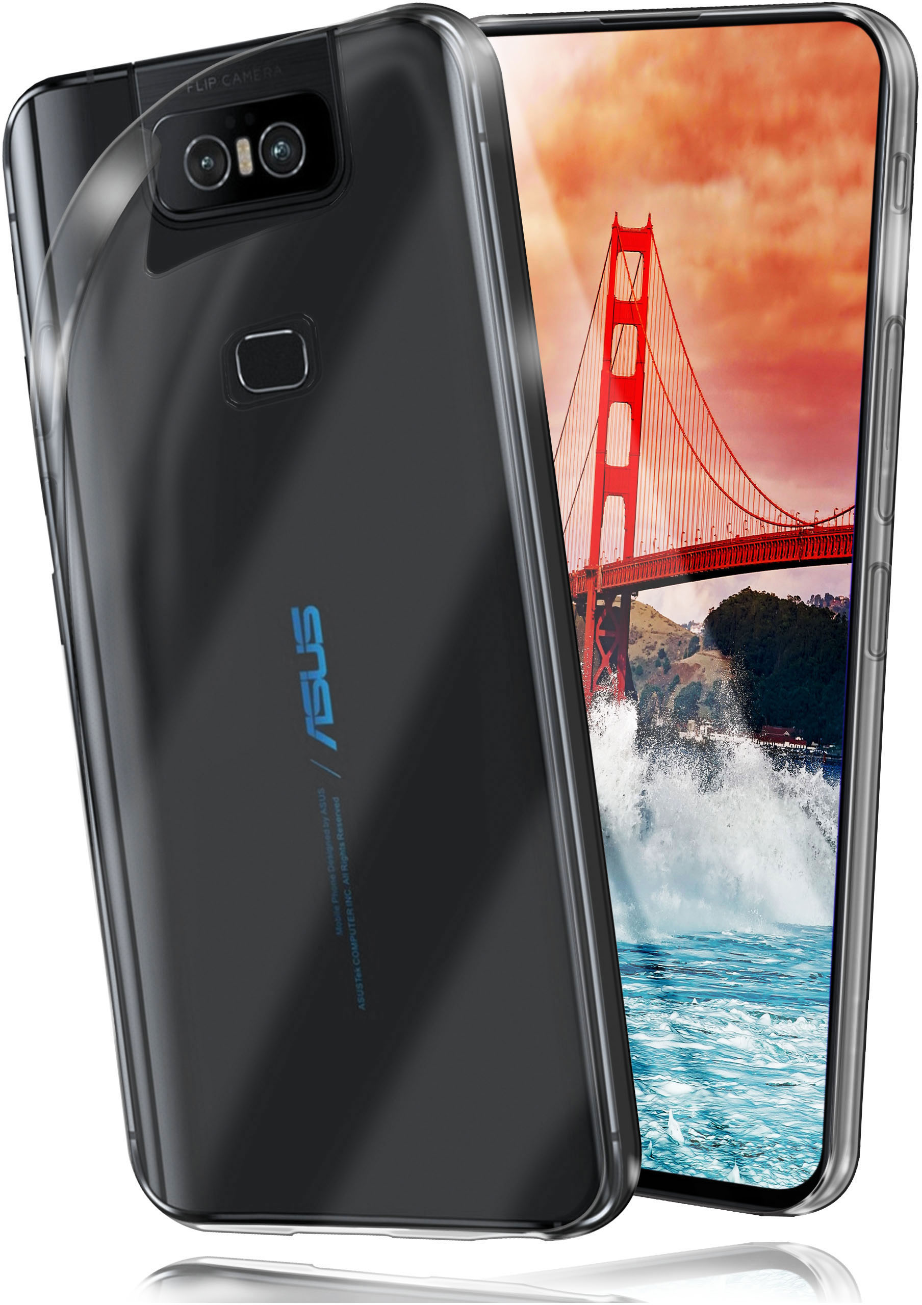 6 Asus (2019), MOEX Aero Backcover, Crystal-Clear Case, ASUS, Zenfone
