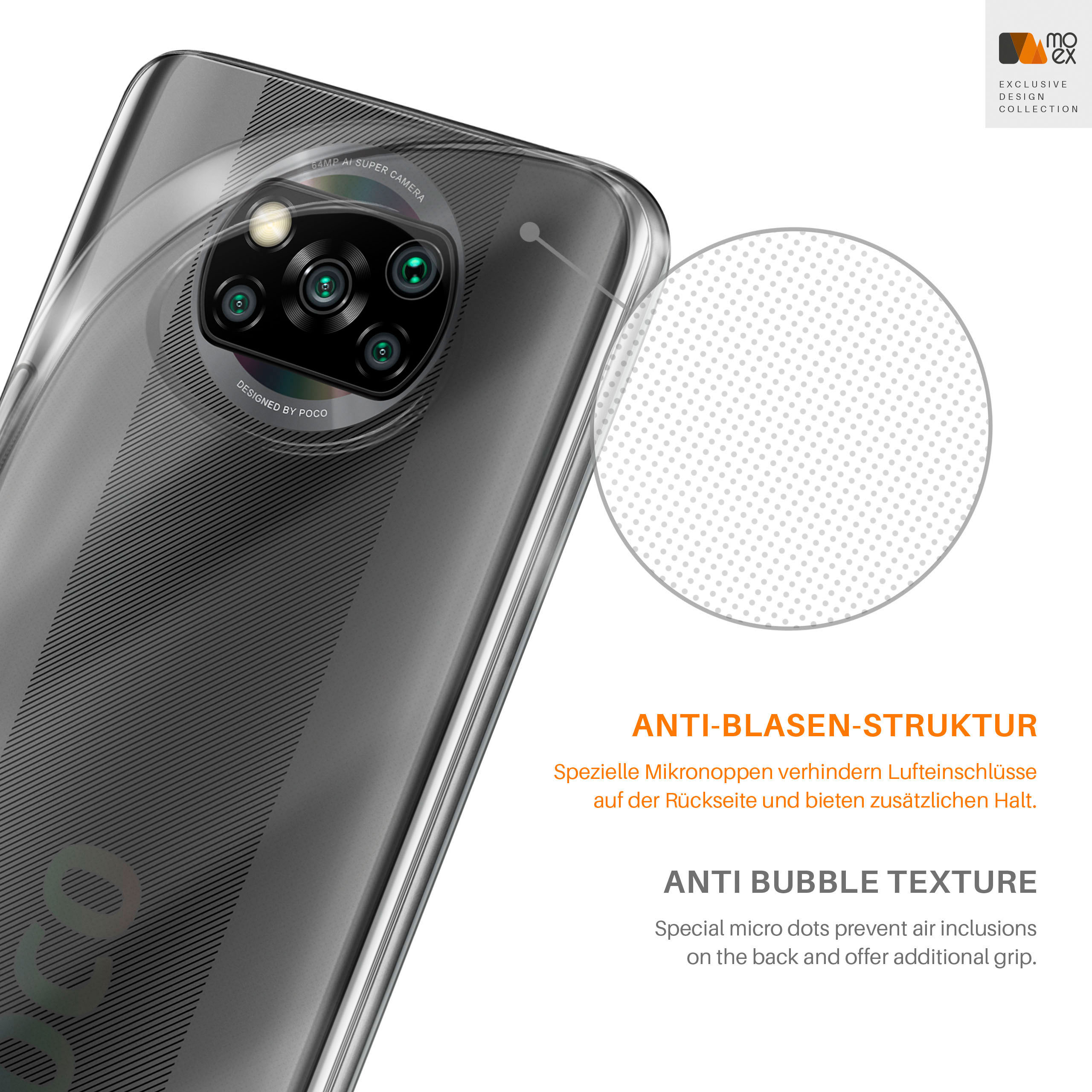 NFC MOEX Crystal-Clear Case, / Xiaomi, Pro, Aero Backcover, X3 X3 Poco