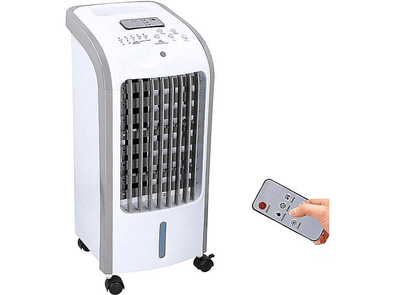 JUNG Lifetime Aircooler Klimagerät mit Wasserkühlung, Inkl. Fernbedienung + Timer Weiß (Max. Raumgröße: 35 m², EEK: A+)