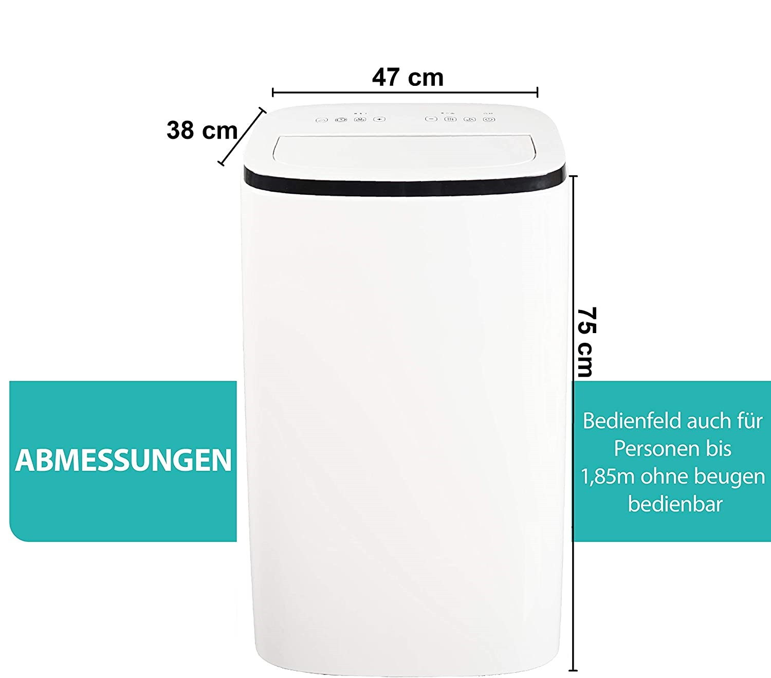 mit Fernbedienung, 140 4,1 KW Klimagerät Raumgröße: EEK: Weiß m², JUNG mobiles (Max. TV07 A)