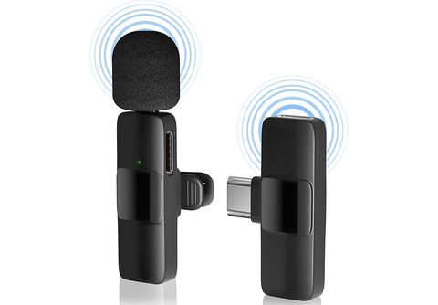 Micrófono lavalier inalámbrico para iPhone iPad para grabar, transmisión en  vivo
