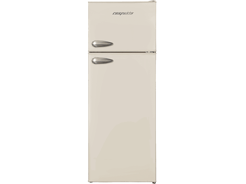respekta Kühlschrank Retro Kühlschrank Stand Kühl-Gefrierkombination cream