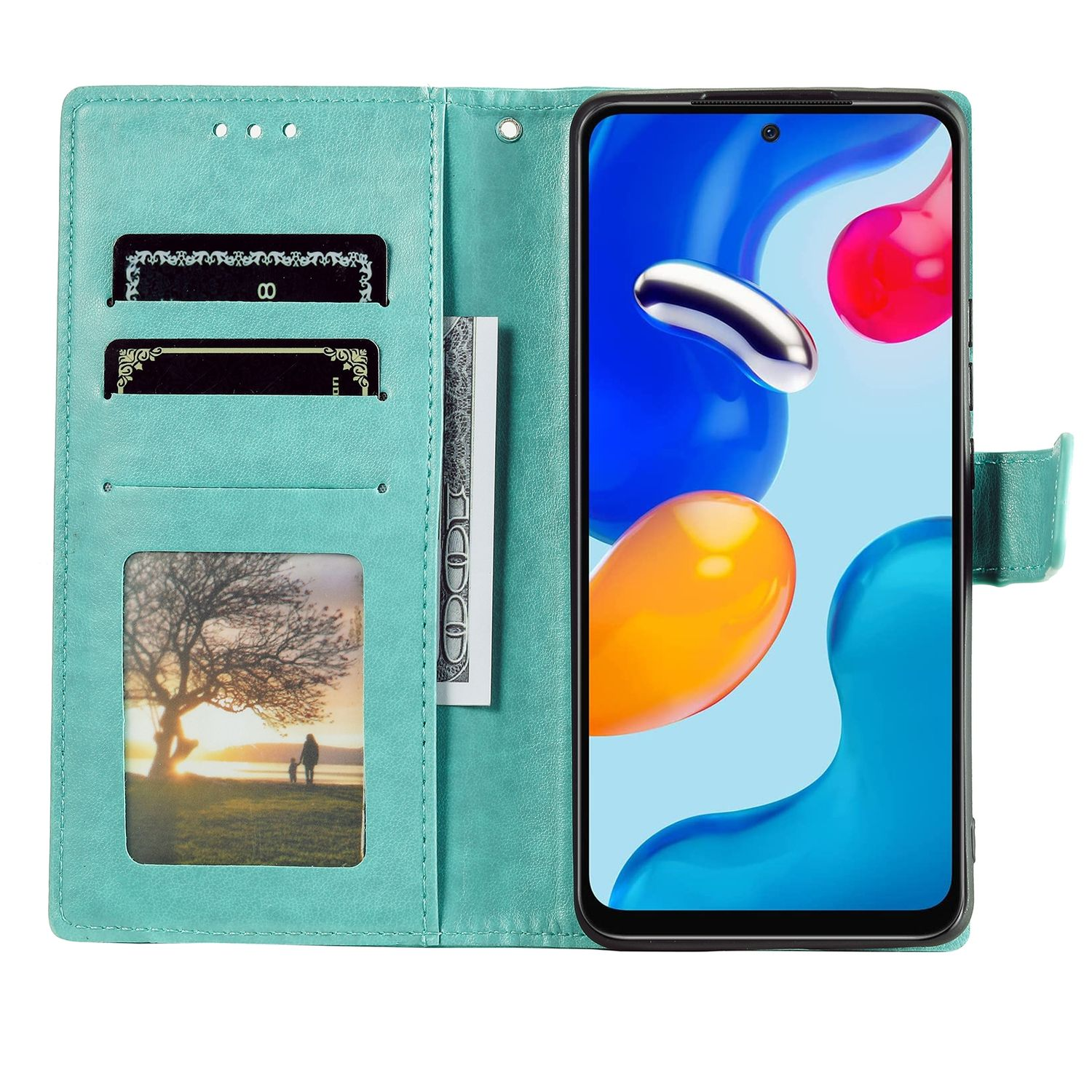 Book Redmi Note Case, Xiaomi, 11S Global, Bookcover, DESIGN / Note KÖNIG 11 Grün