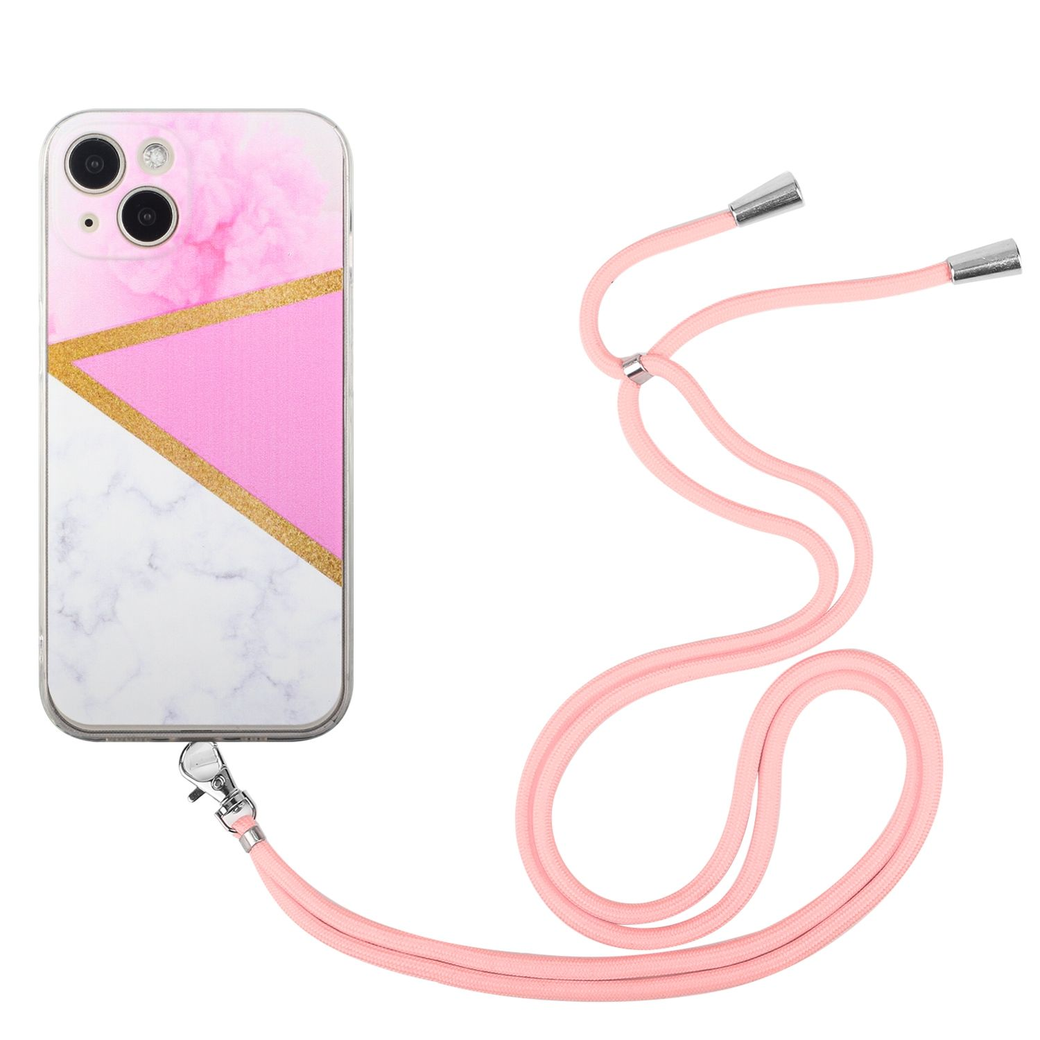 KÖNIG DESIGN Case, Umhängetasche, Apple, iPhone Marmor 13 mini, Rosa