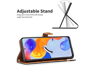KÖNIG DESIGN Book Case, Bookcover, Xiaomi, Redmi Note 11 Pro / Note 11 Pro+ 5G, Schwarz