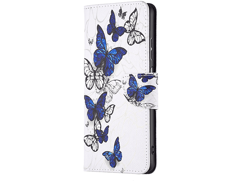 Bookcover, A23, KÖNIG Schmetterlinge DESIGN Book Galaxy Samsung, Case,
