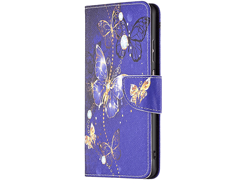 Galaxy Schmetterling KÖNIG Book Bookcover, Lila DESIGN A23, Case, Samsung,