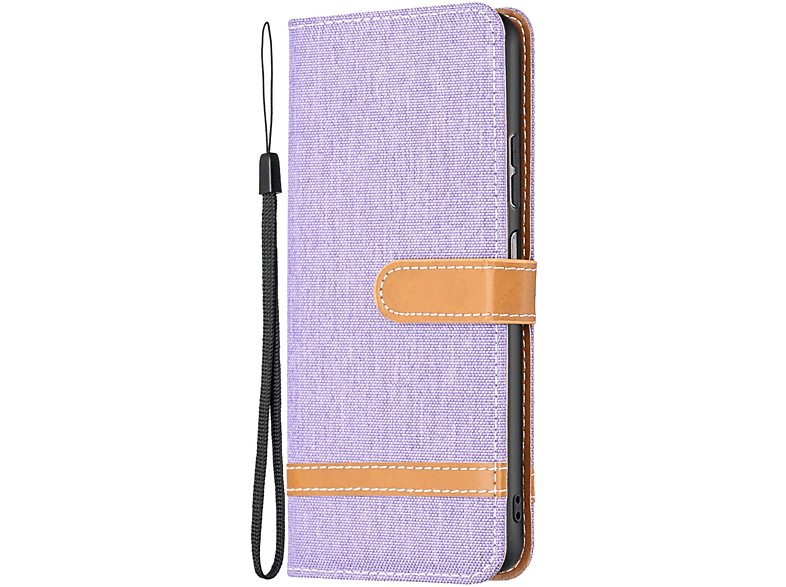 KÖNIG DESIGN Book Case, Bookcover, Galaxy A23, Lila Samsung