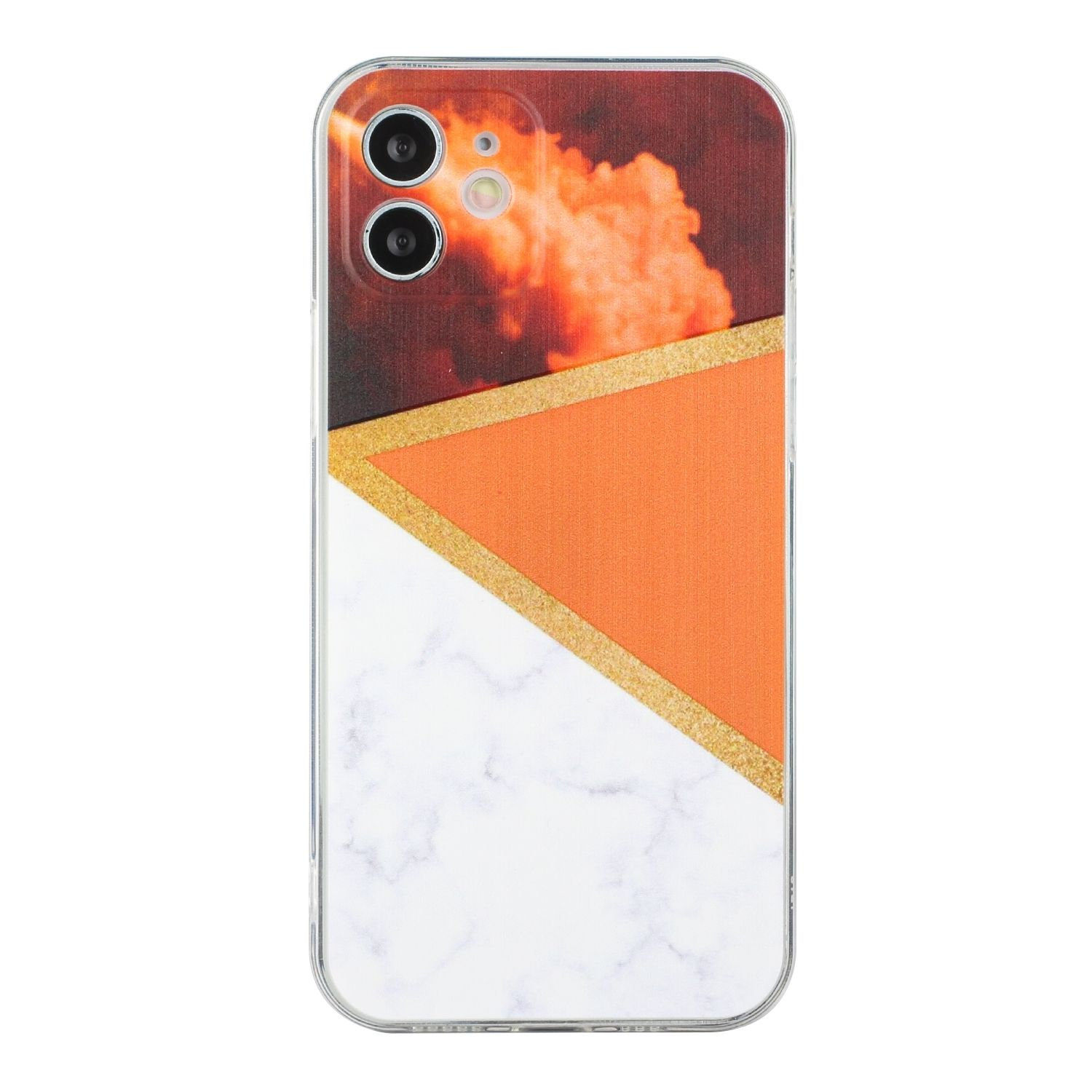 12, Orange DESIGN iPhone Case, Apple, Backcover, KÖNIG