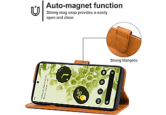 KÖNIG DESIGN Book Case, Bookcover, Google, Pixel 7 5G, Braun