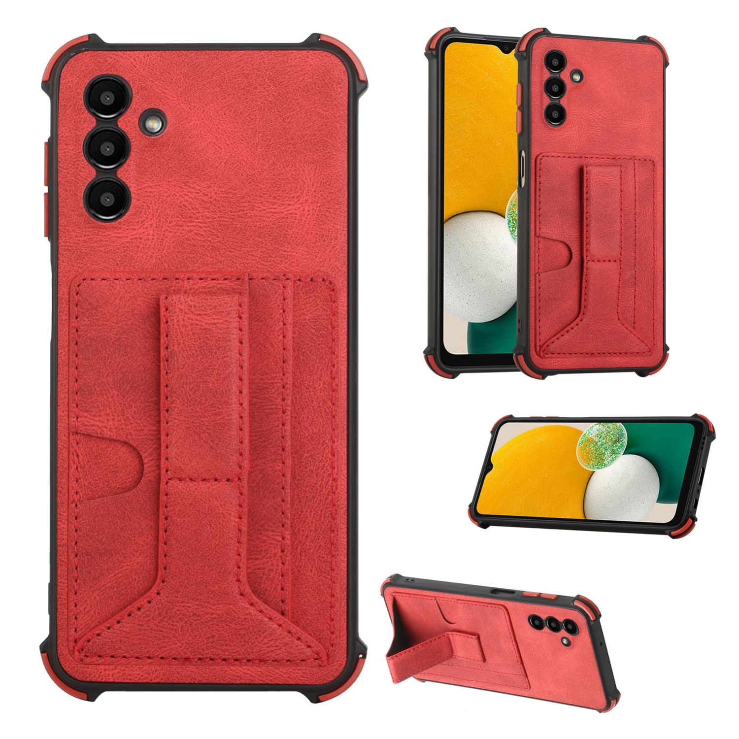 Backcover, A13 5G, Case, KÖNIG DESIGN Rot Galaxy Samsung,