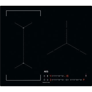 Placa de vitrocerámica - AEG IAE63421CB, 3 zonas, 59 cm, Negro