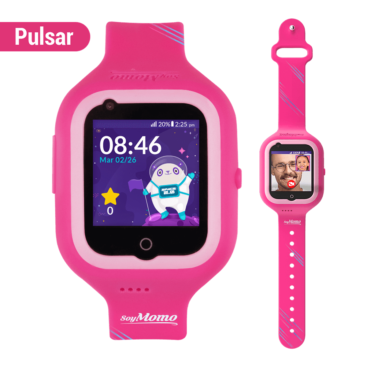 Reloj para niños - Smartwatch para niños Space 2.0 Rosa SOYMOMO, Rosa