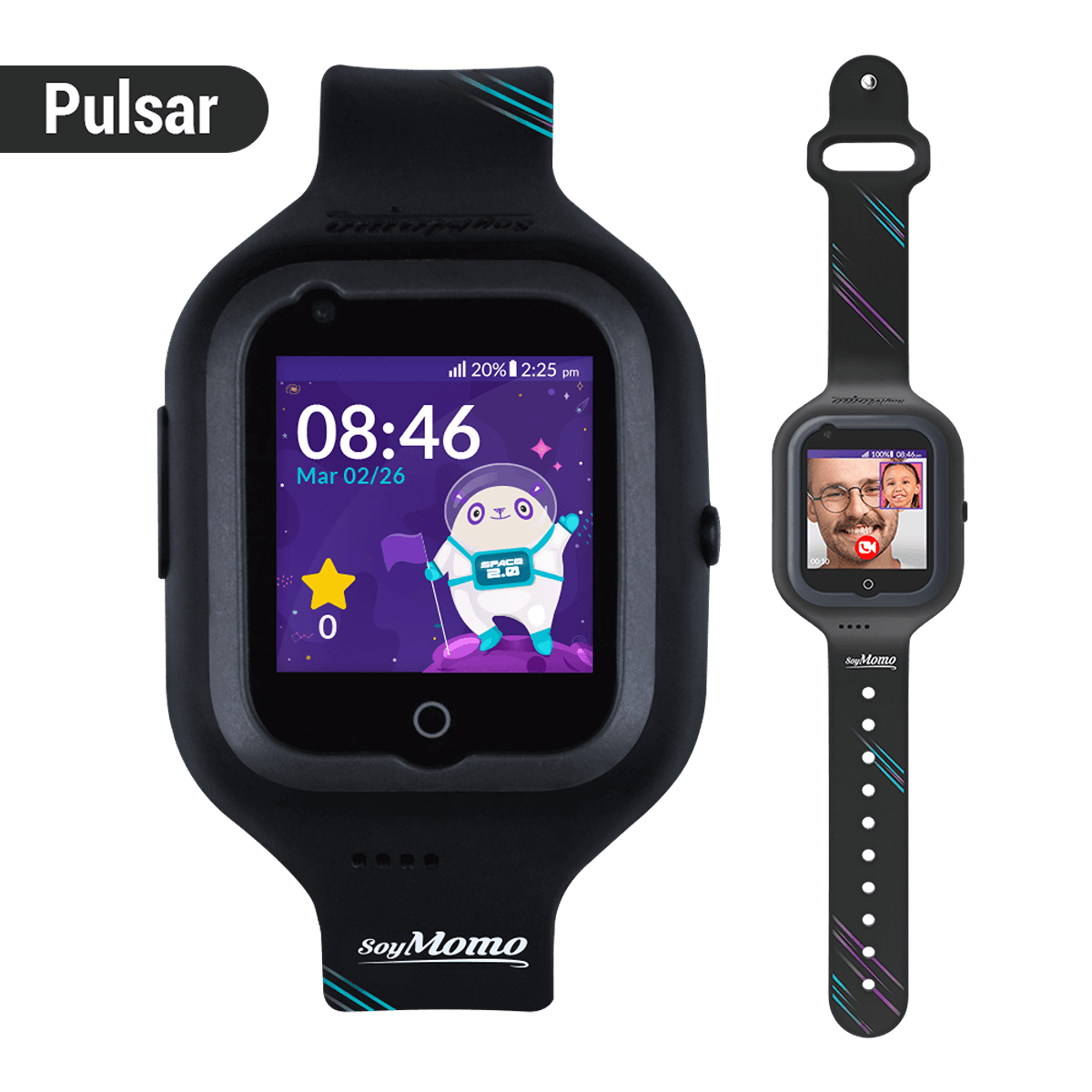 Reloj para niños - Smartwatch para niños Space 2.0 SOYMOMO, Negro