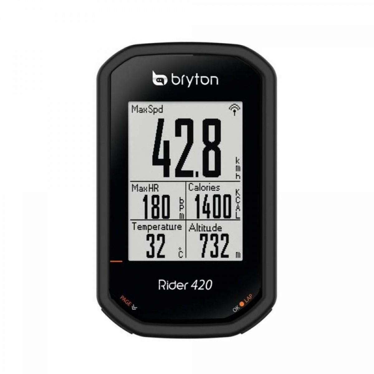 Bryton, Schwarz 420 E, GPS, Rider CASEONLINE Backcover,