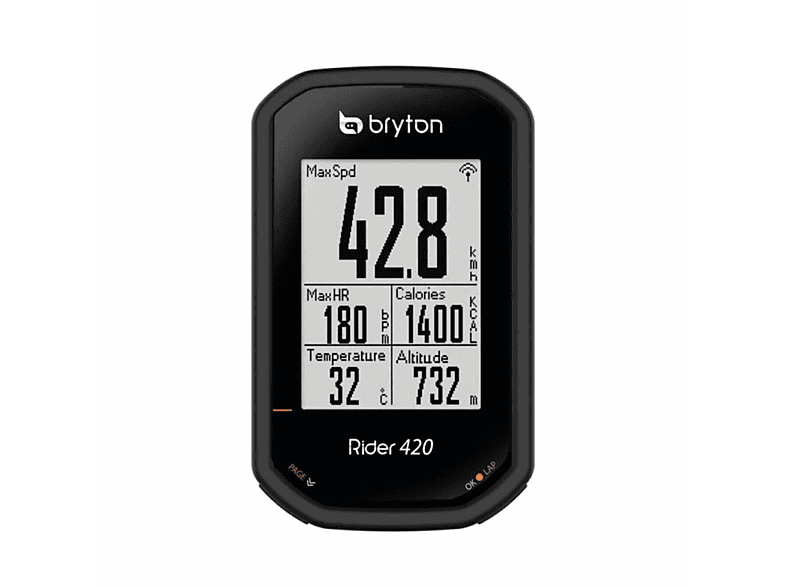 Bryton, Schwarz 420 E, GPS, Rider CASEONLINE Backcover,