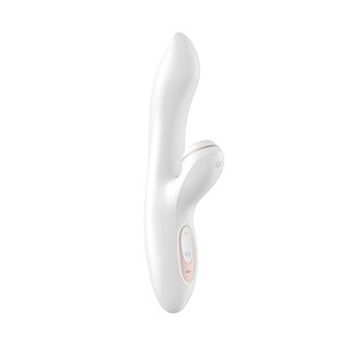 Vibrador - SATISFYER Succionador de clitoris pro G, Silicone, ABS, 10 velocidades, Blanco
