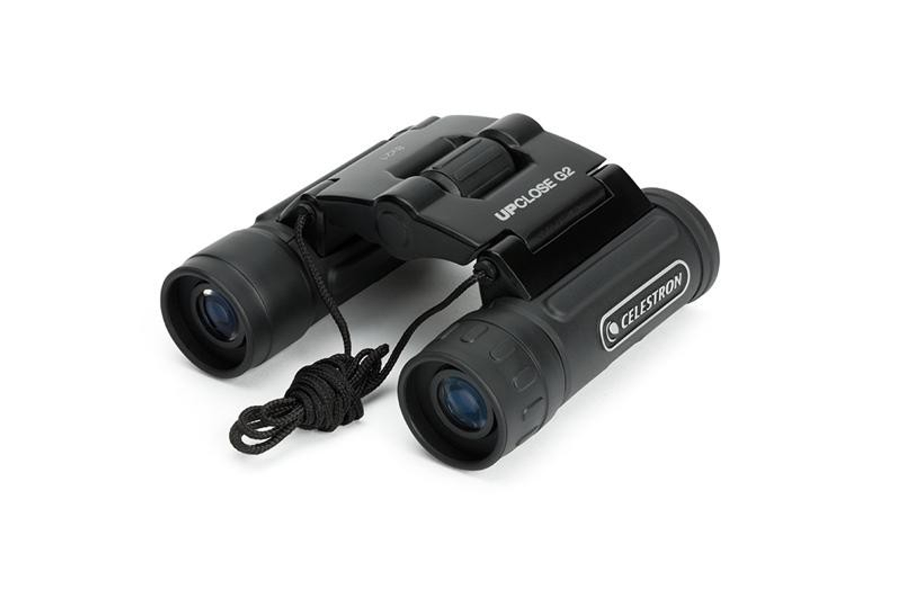 Binocolo nero con cinturino nero.