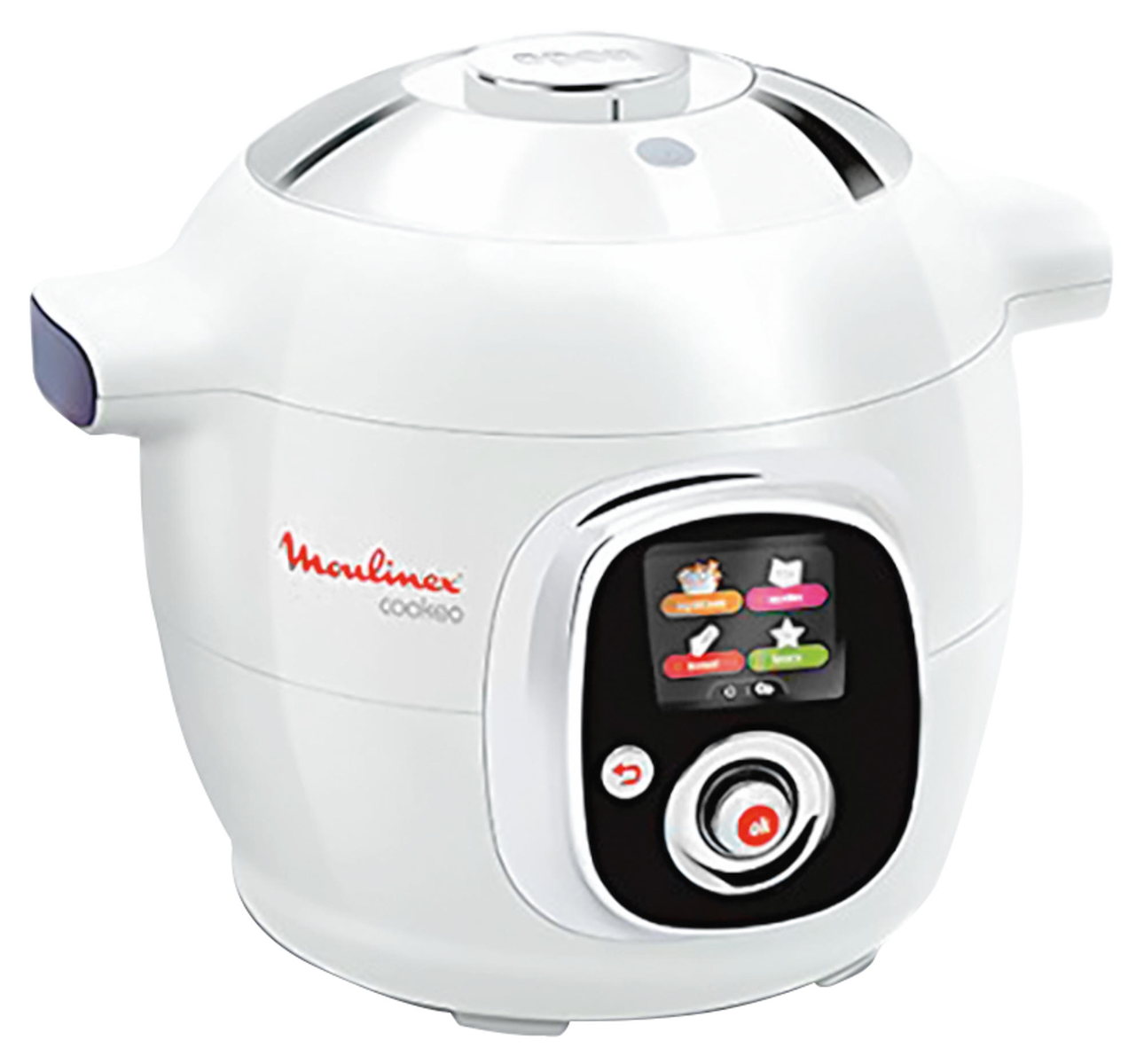 Robot de cocina - Moulinex CE7041 COOKEO, Potencia 1200W, Capacidad 6L, 100 Recetas