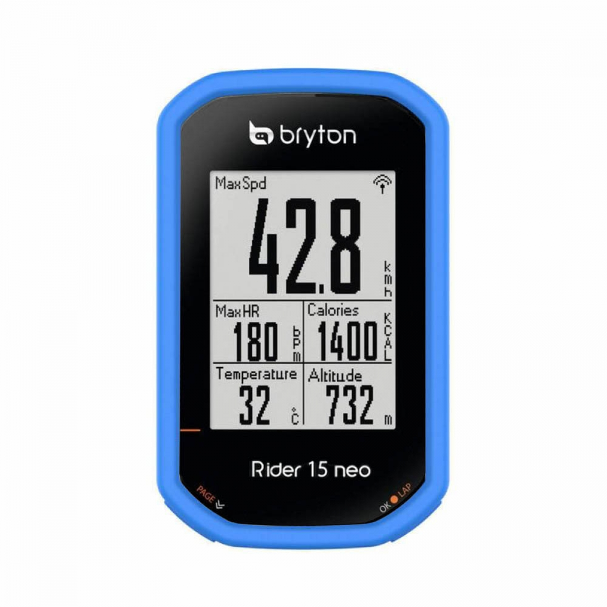 CASEONLINE GPS, Backcover, Bryton, Rider E, Blau Neo 15