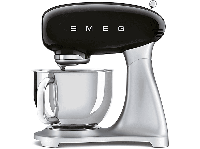 50\'s Smeg Watt) Design SMEG Küchenmaschine Schwarz SMF02BLEU (800 Küchenmaschine Bestseller|Kleingeräte|Küchenmaschine|Schwarz