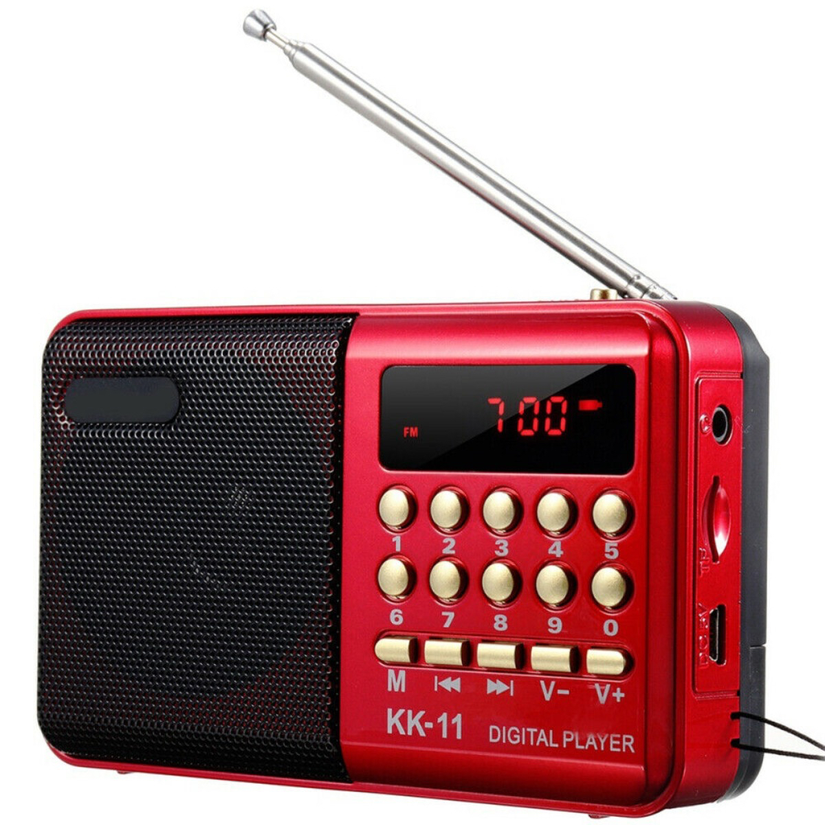 FM, Küchenradio, M2-TEC V60BT Bluetooth, FM, Rot