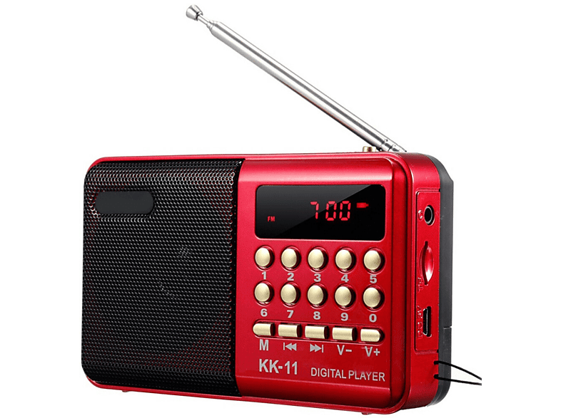 M2-TEC FM, FM, Bluetooth, V60BT Rot Küchenradio,