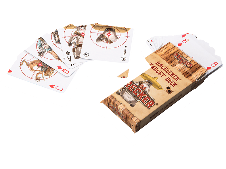 ZOOMYO Kartenspiel/Zielkarten im Western-, Zombie- & Military-Design, 55 Karten Kartenspiel