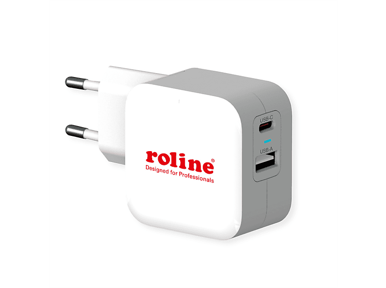 ROLINE Charger Euro-Stecker mit USB Ladegerät USB