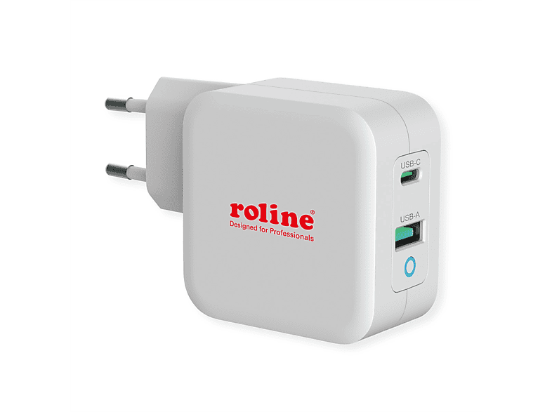 ROLINE USB Charger mit Ladegerät Euro-Stecker USB