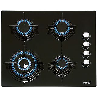 Placa de gas - CATA CI 631 BK, 4 zonas, 59 cm, Negro