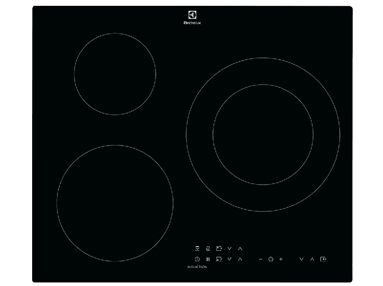 Encimera inducción - ELECTROLUX LIT60336, 3 zonas, 590 mm, Negro