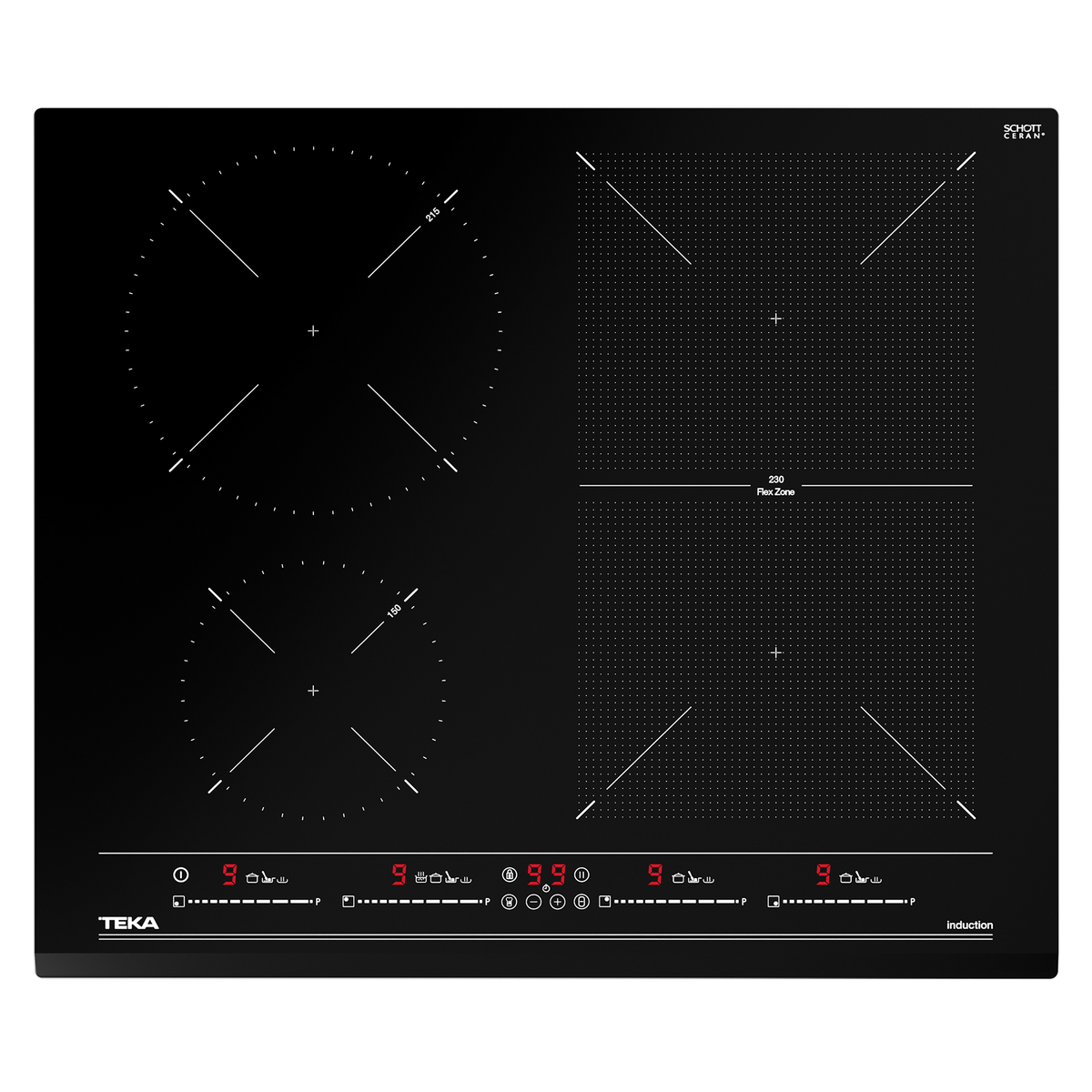 Placa de vitrocerámica - IZC 64440 BK MSP TEKA, Eléctrica, 4, Negro