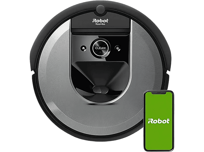 Robot aspirador  iRobot Roomba i1156, Tecnología Dirt Detect, Autonomía 75  min, Asistente de voz, WiFi, Gris