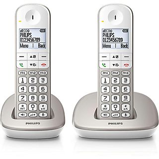 Teléfono para casa - PHILIPS XL4902S/34, Análogo, Plata