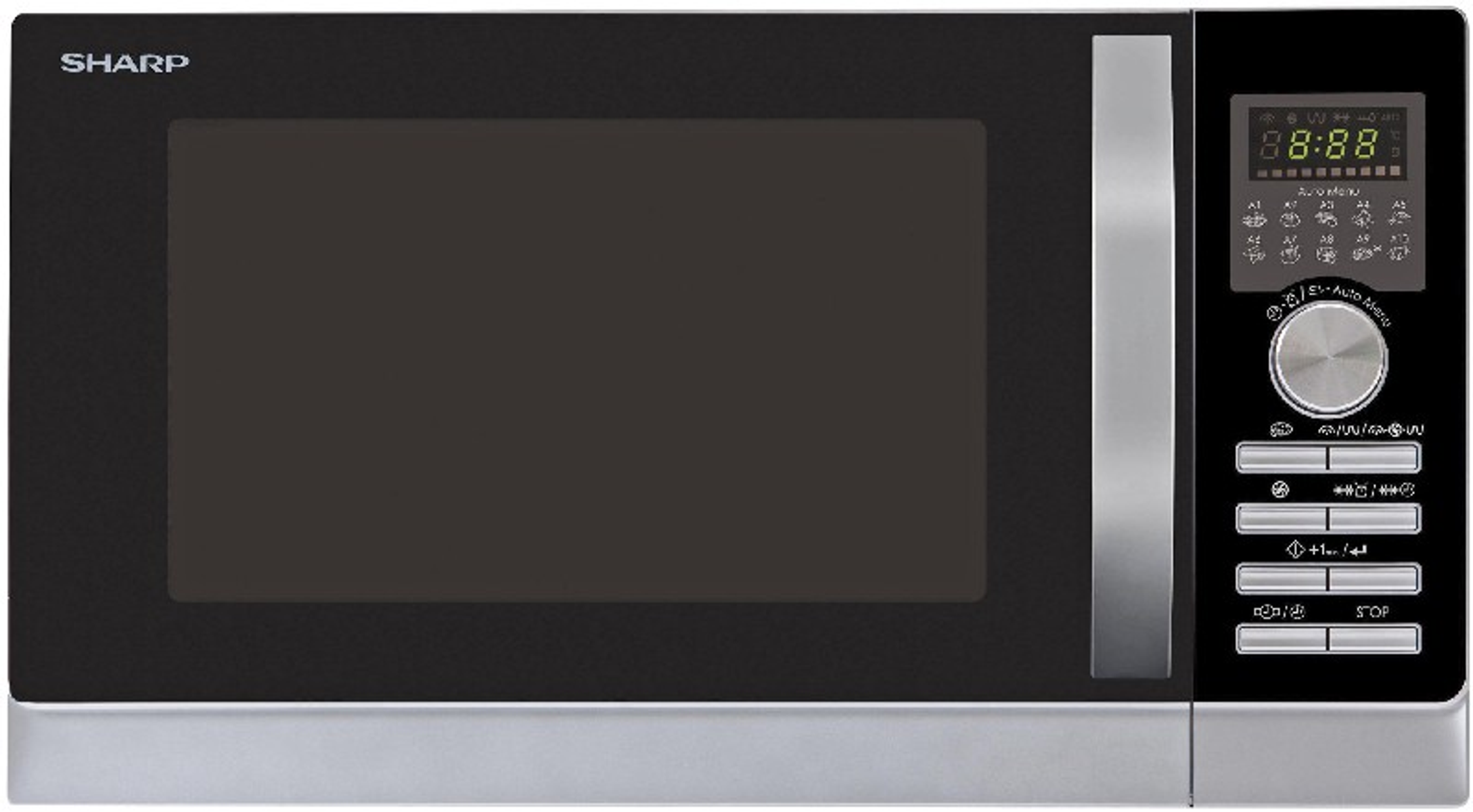 Microondas libre instalación - R843INW SHARP, 1,0 kW, Inox